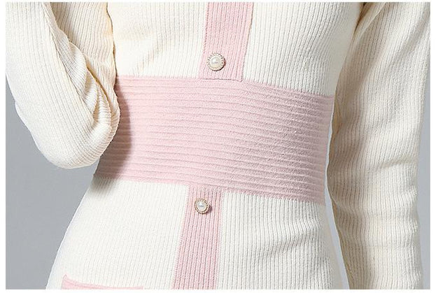 Lower Waist to Show Thin Contrast Color Bottom Gentle Wind Inside Skirt