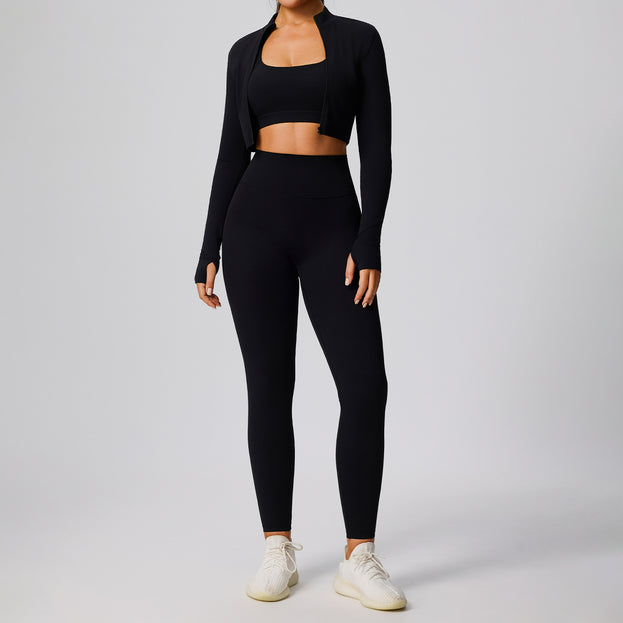 Breathable Tight Elastic Fitness Yoga Set for Women