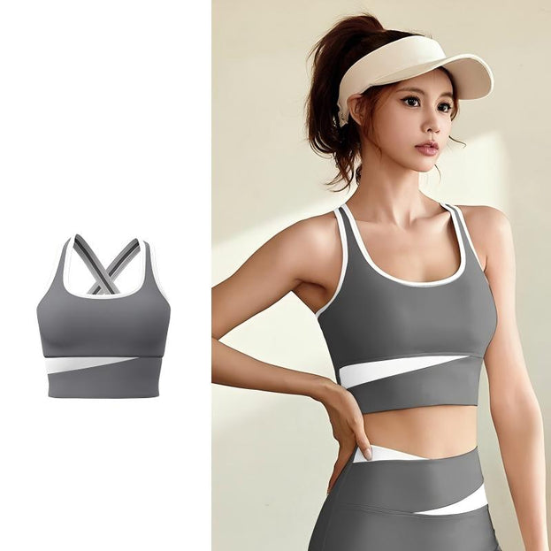 Women's Short Color Contrast Fashion Sports Top