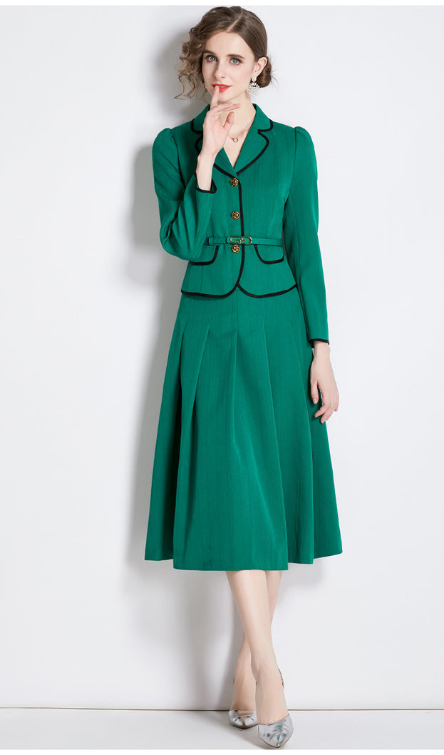 Short Slim Suit Two-Piece Half Skirt Women Salt Wear Matching