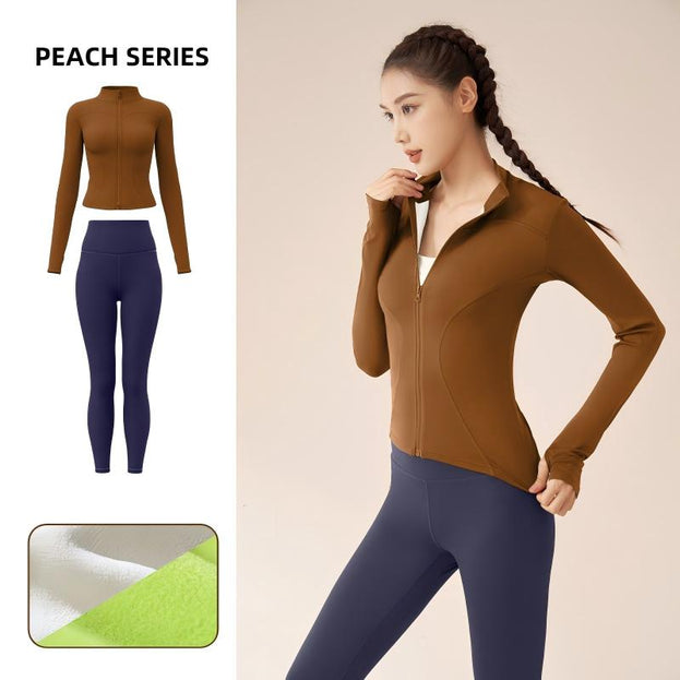 Women's Naked Slim-Fit High Bullet Windproof Fitness Suit