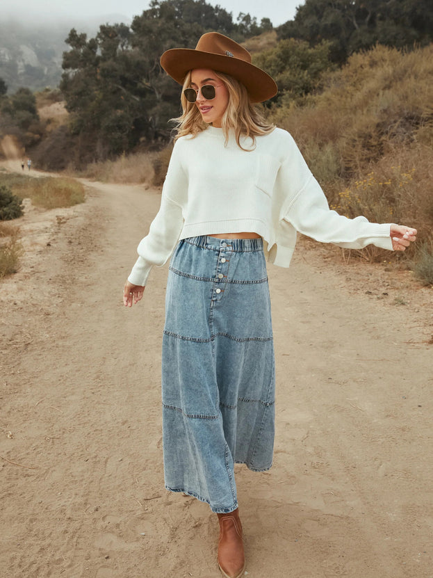 Summer Fashion Daily BOHO A-Line Layered Patchwork Skirt for Women