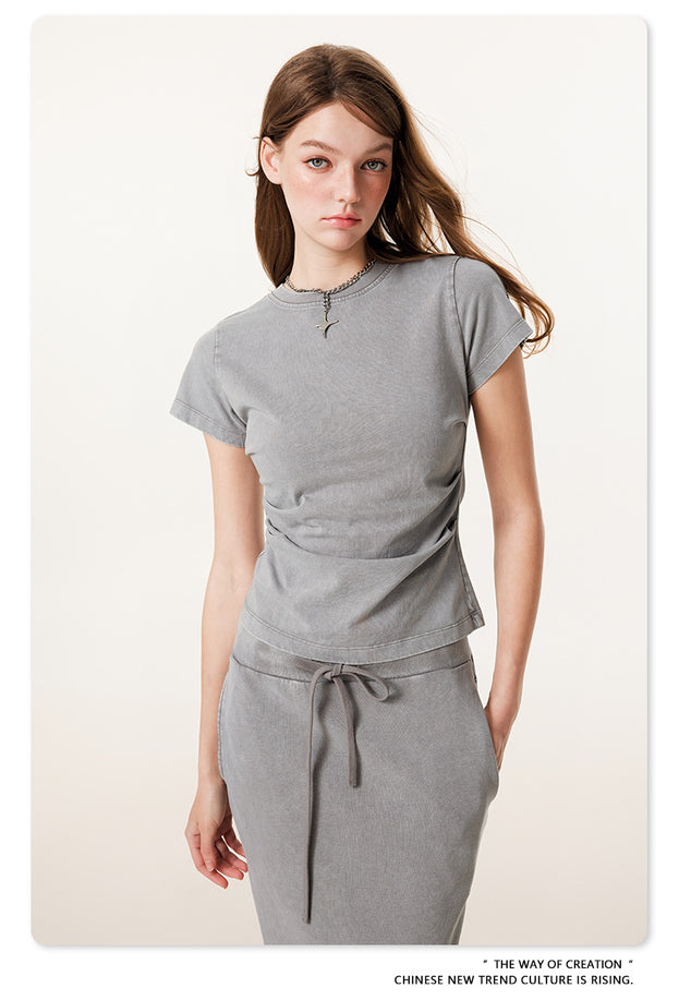 Summer Fashion Patchwork Round-neck Sylish American T-shirt