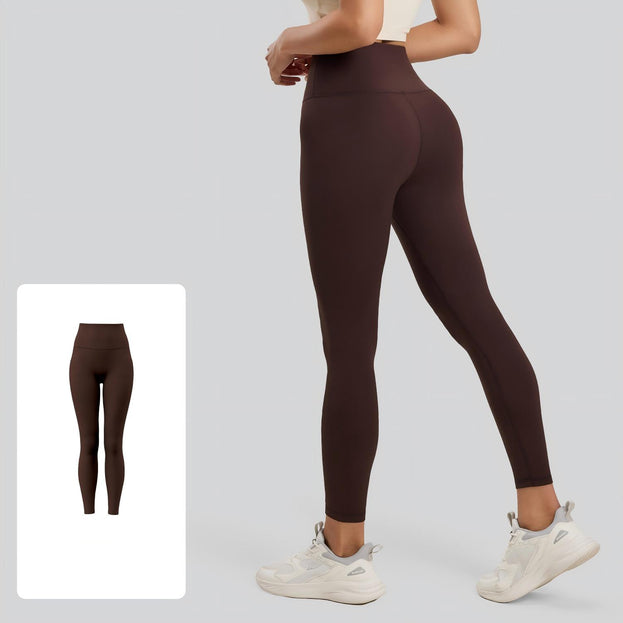 Unembroidered Shaping Fitness Pants with A Rear Pocket