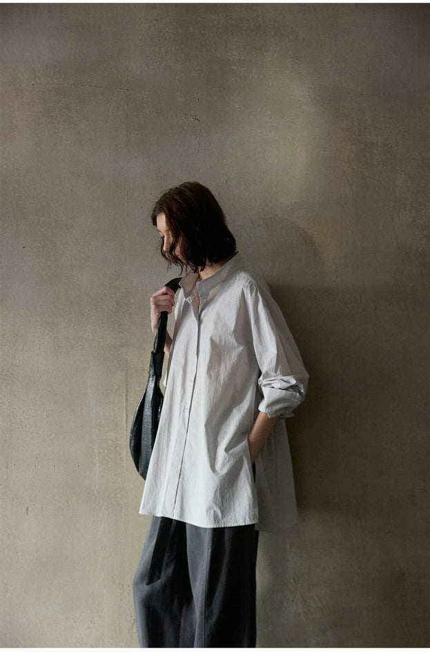 Long-Staple Cotton, Light And Simple, Comfortable For Commuting Women Blouse