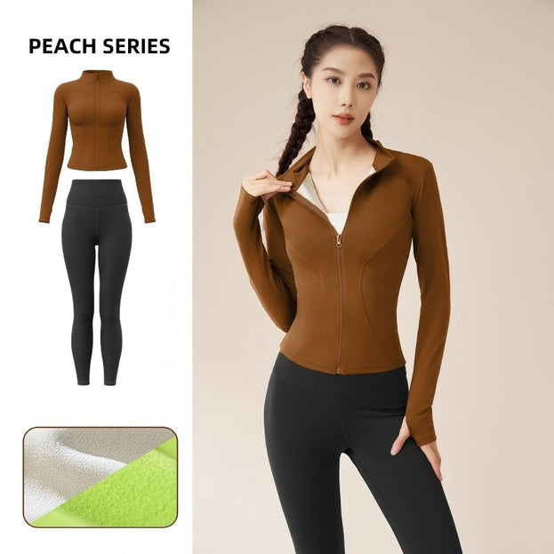Women's Naked Slim-Fit High Bullet Windproof Fitness Suit