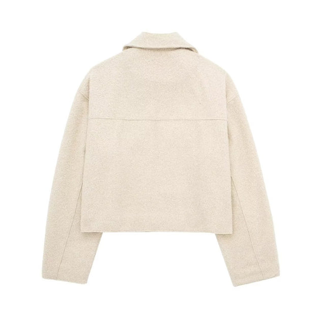 Spring and Autumn Fashionable and Casual Versatile Short Tweed Jacket for Women