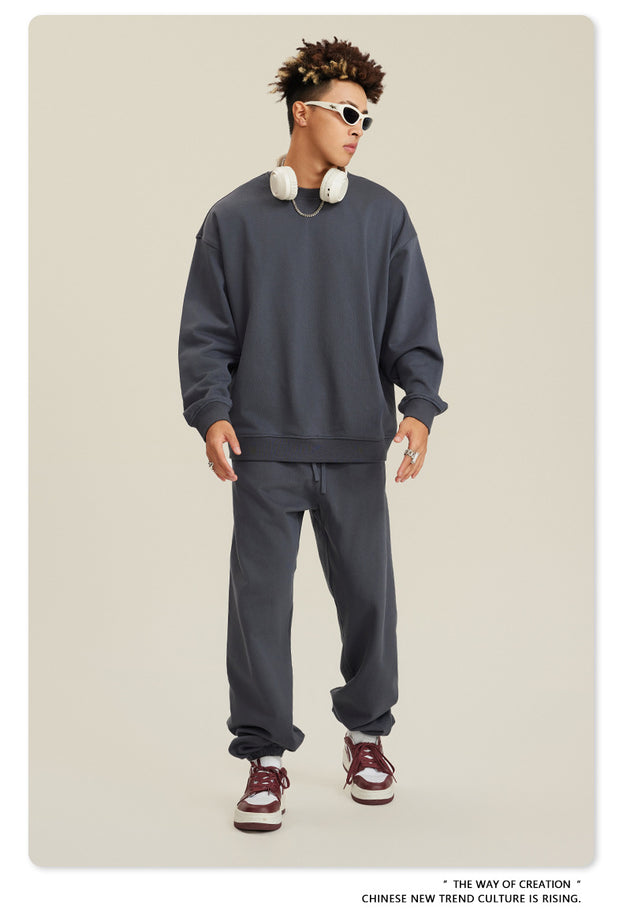 Autumn Solid-color Fashionable And Trendy Commuter Street Style Men's Sweatshirt
