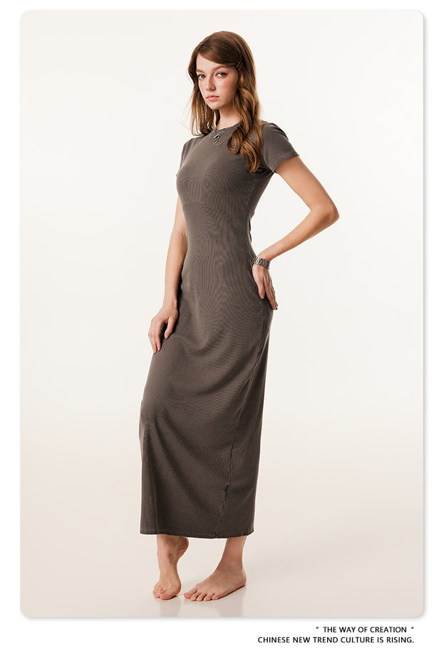 Women's Heavy Washed Short Sleeve Dress