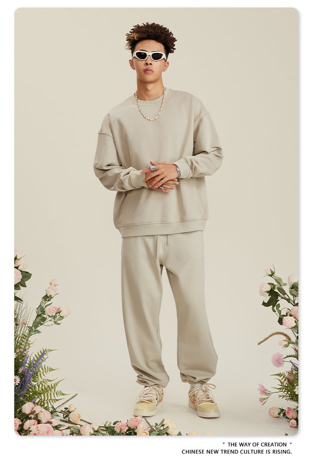 Autumn Solid-color Fashionable And Trendy Commuter Street Style Men's Sweatshirt