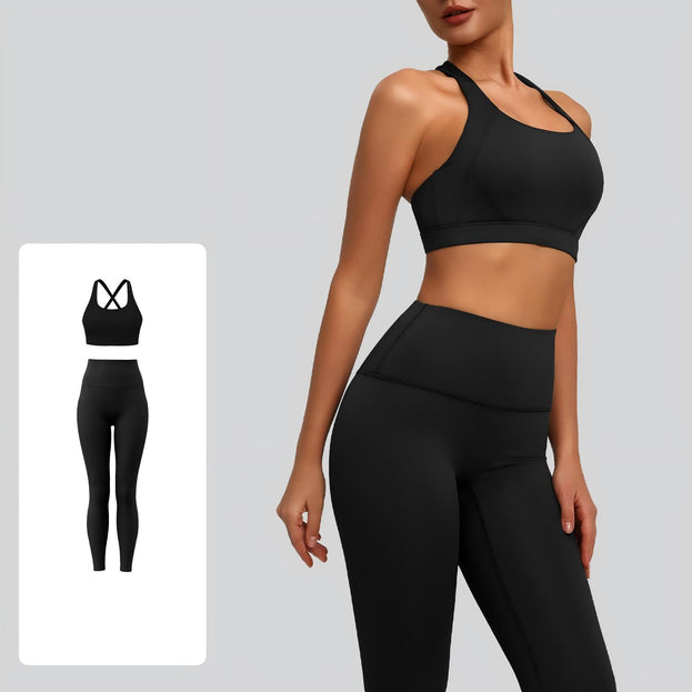 Solid Color Naked Tight Yoga Suit for Women