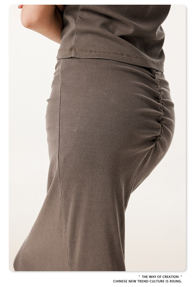 Summer fashionable and sexy slim-fitting pleated skirt