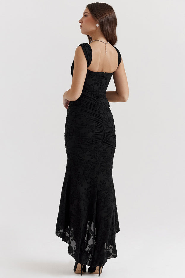 Summer Fashionable Square-Neck Sexy Slim-Fitting Asymmetrical Slip Dress for Women