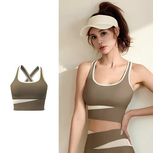 Women's Short Color Contrast Fashion Sports Top