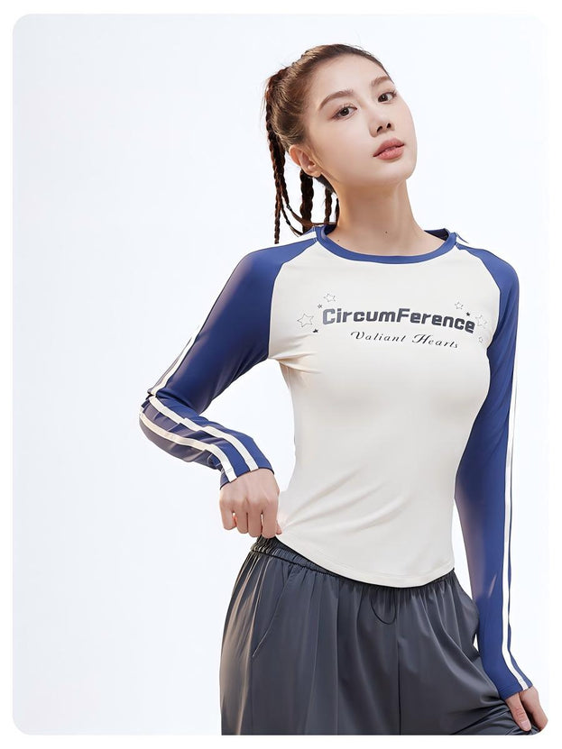 Vintage Crewneck Letter Print Sport T-Shirt