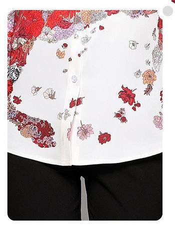 Full Matching Waist Shrink Positioning Printed Shirt