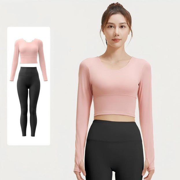 Fall Slimming Nude-Fitting Athletic Yoga Set