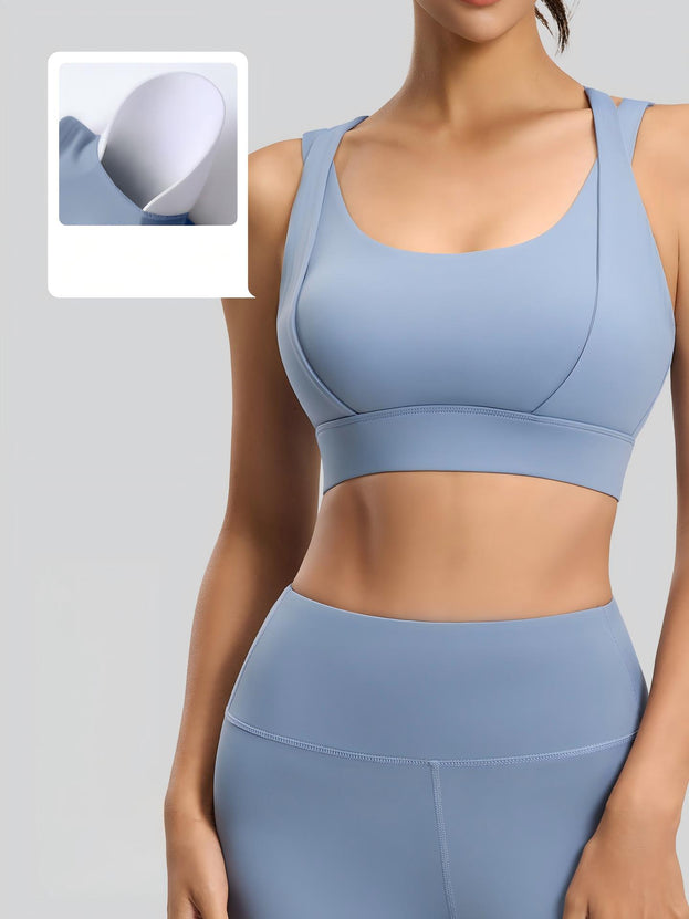 Women's Shoulder Strap Sports Yoga Bra