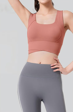 High Waist Cross Vests Fitness Yoga Underwear