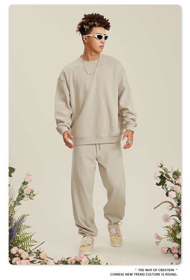Autumn Solid-color Fashionable And Trendy Commuter Street Style Men's Sweatshirt