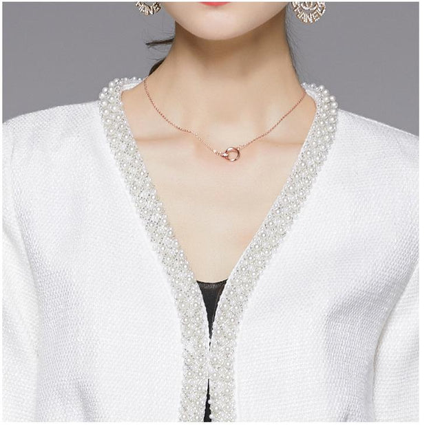 Temperament Slim Wool Fabric Short Jacket