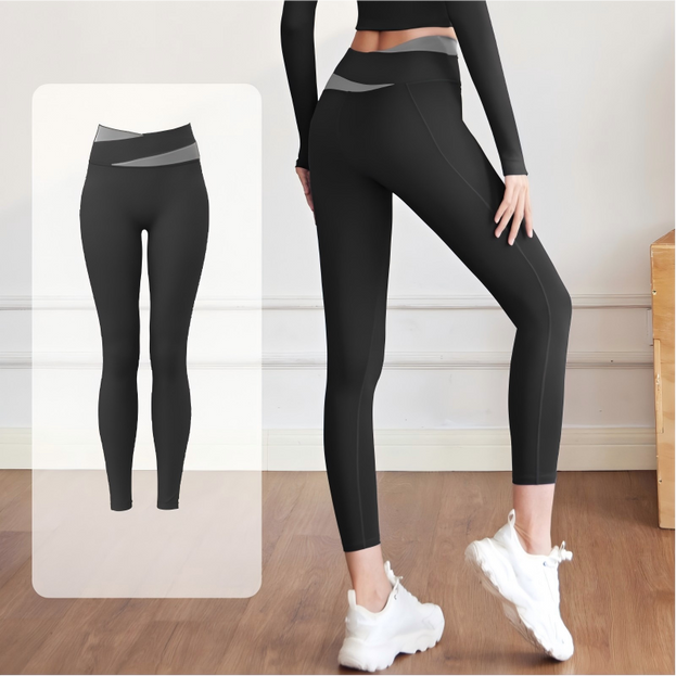 Color-Matched Tight-Fitting Slimming Fitness Yoga Pants For Women