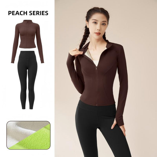 Women's Naked Slim-Fit High Bullet Windproof Fitness Suit