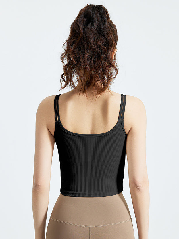 U-Shaped Yoga Striped Underwear with Built-in Padding