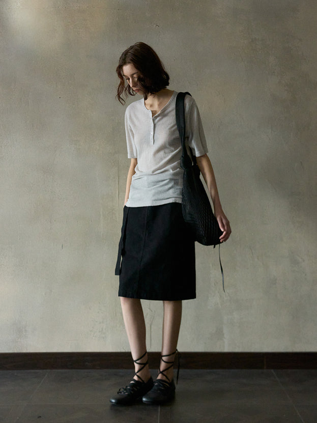 Elegant Solid-color Soft Jersey Women Top