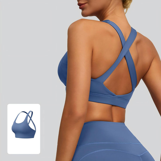 Cross-Detachable High-Elasticity Sports Bra