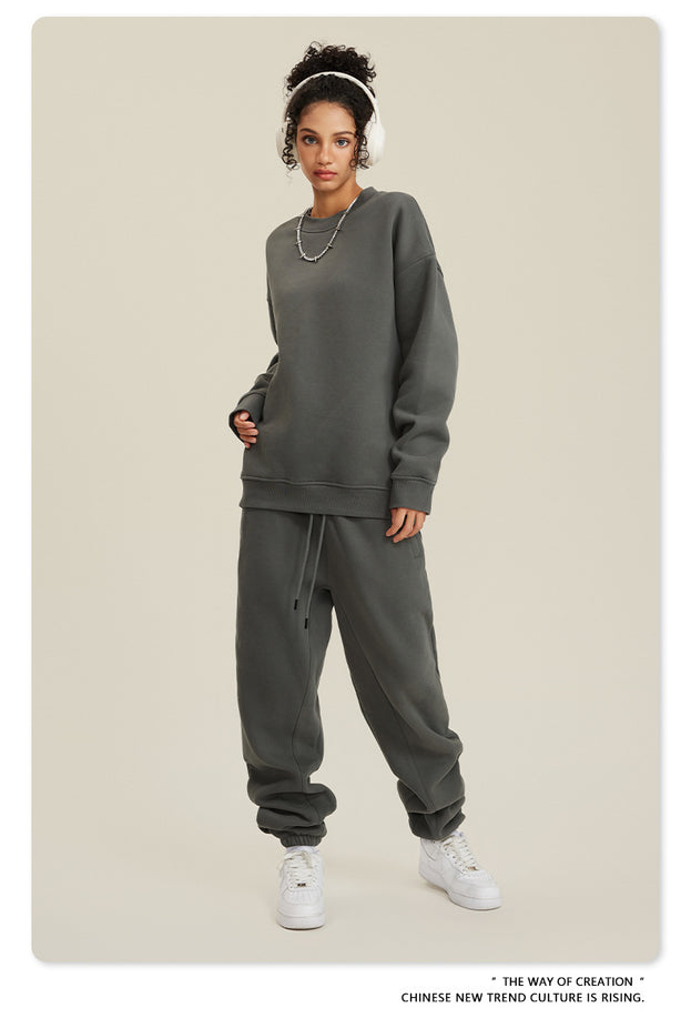American-style Trendy Round-neck Long-sleeved Warm Sweatshirt