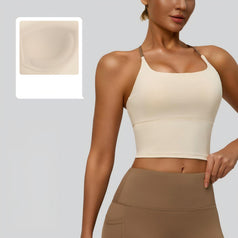 Beautiful Back Cross Strap Naked Sports Vest