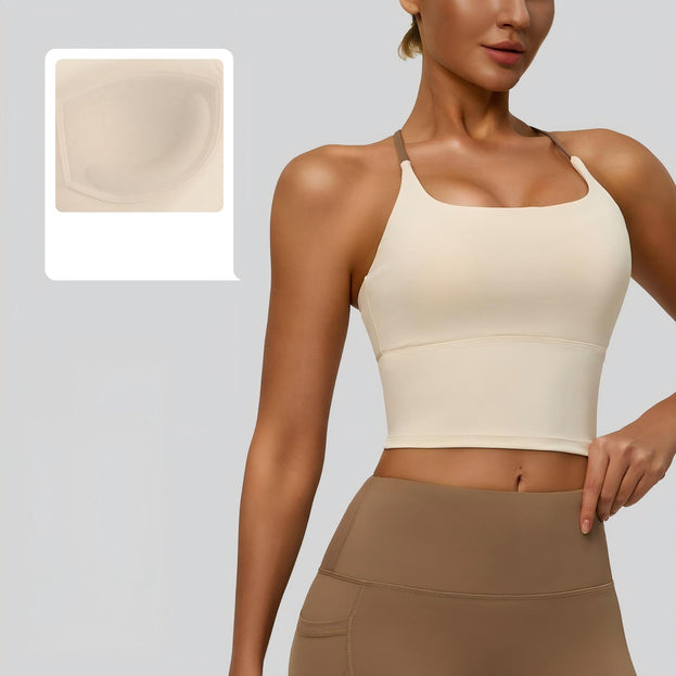 Beautiful Back Cross Strap Naked Sports Vest