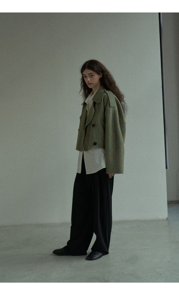 Winter Cashmere Double-sided Tweed British Casual Women's Jacket