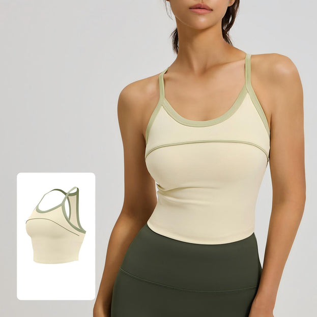 Women's Line Sense Vest One-piece Cup Yoga Bra Top