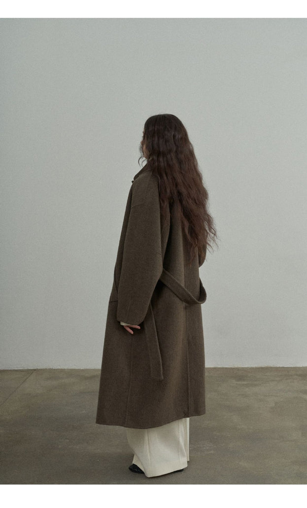 Fashionable, Trendy, Warm, Handmade Alpaca Wool Loose Women Coat
