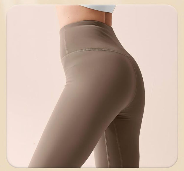 Winter and Autumn Thin Fleece High-Waisted Seamless Yoga Pants for Women