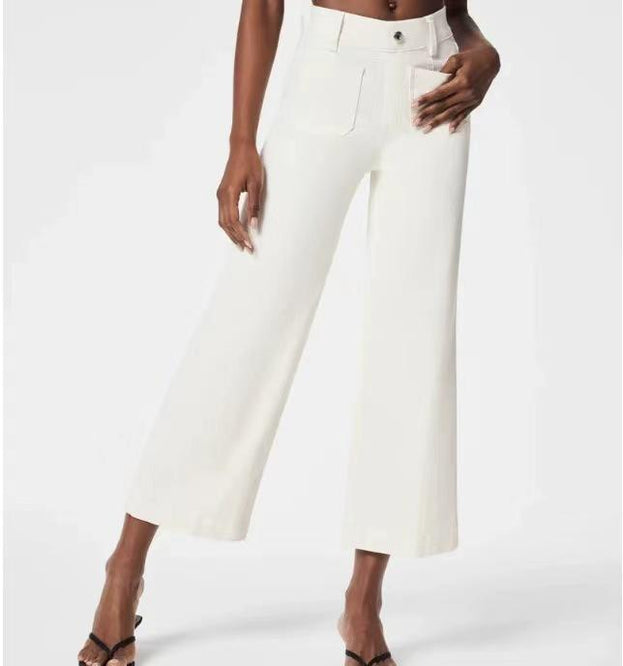 Summer Fashion Casual Low-Waist Straight Wide-Leg Denim Pant for Women