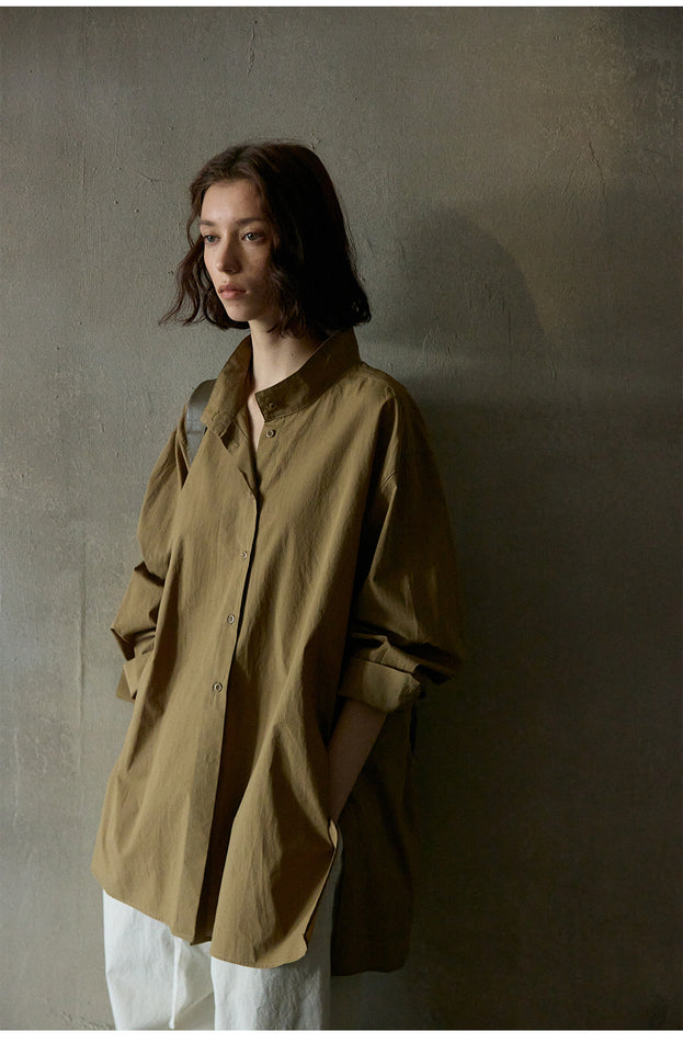 Long-Staple Cotton, Light And Simple, Comfortable For Commuting Women Blouse