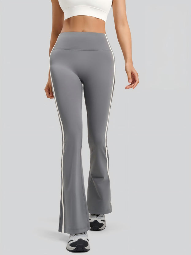 Exercise Fitness Yoga Striped Flared Pants for Women