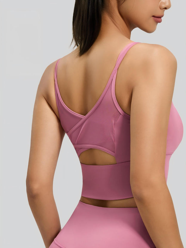 Beautiful Back Cross Gather Sports Fitness Thin Shoulder Bra