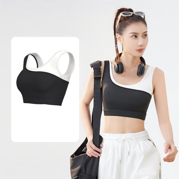 High-Elasticity Push-Up Two-Tone U-Shape Sports Bra