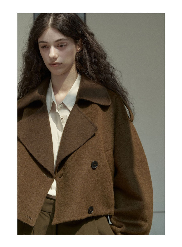 Winter Cashmere Double-sided Tweed British Casual Women's Jacket