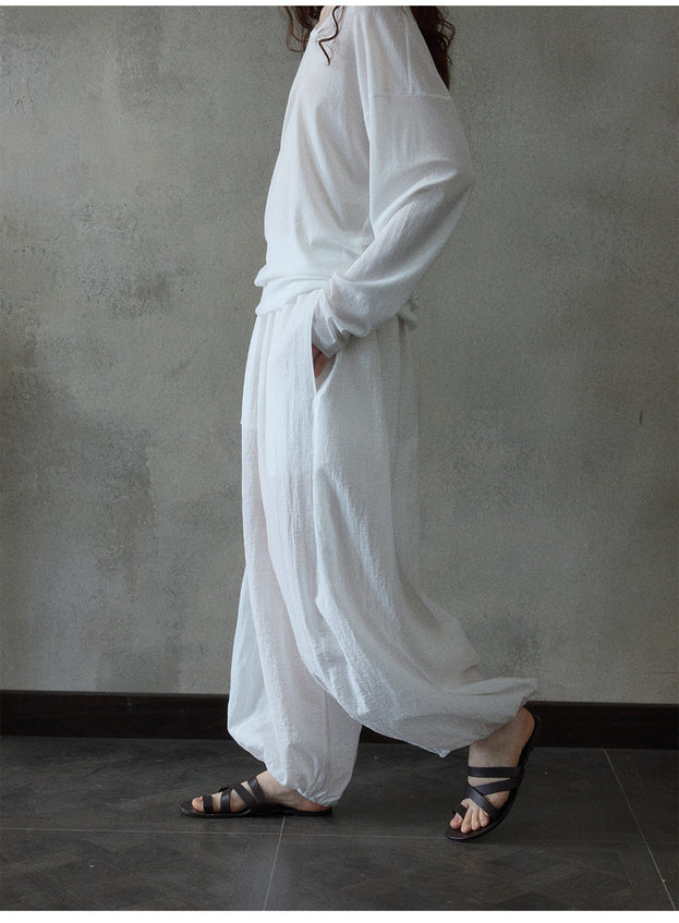 Tencel Drape Air Skirt Pants, Tight Waist, Versatile For Commuting, Casual Women Pant