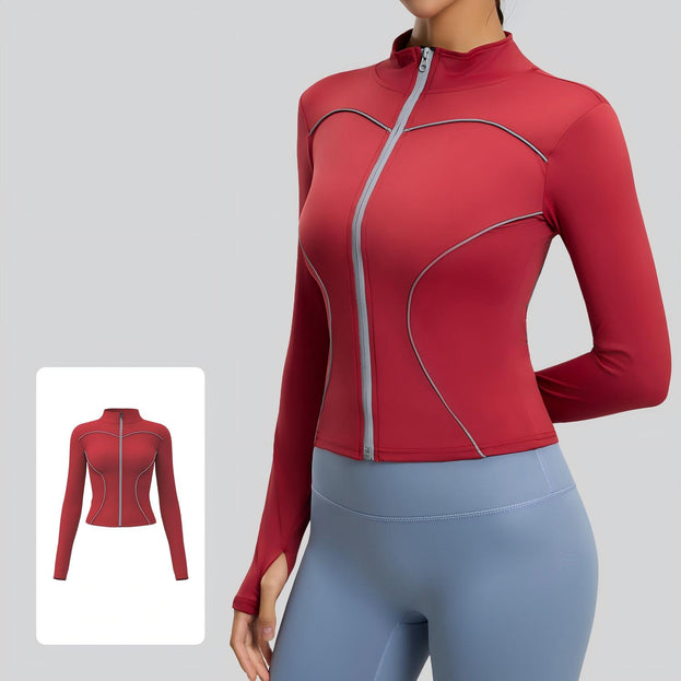 Outdoor Running Collar Windproof Yoga Reflective Sports Jacket