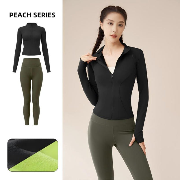 Women's Naked Slim-Fit High Bullet Windproof Fitness Suit