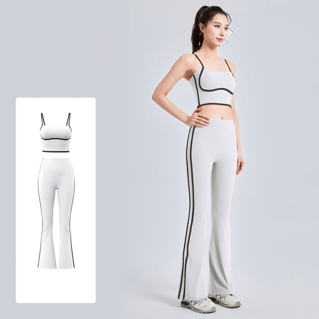 Women's Linear Outdoor Sports High Waist Slimming Suit
