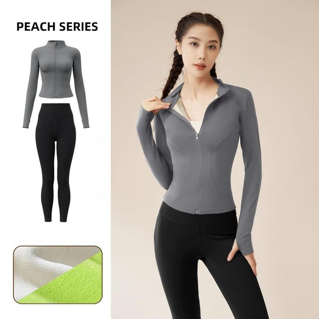 Women's Naked Slim-Fit High Bullet Windproof Fitness Suit