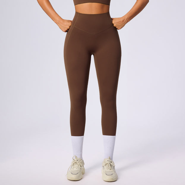 Women's High-Waisted Slimming And Abdominal-Toning Yoga Pants With Pockets