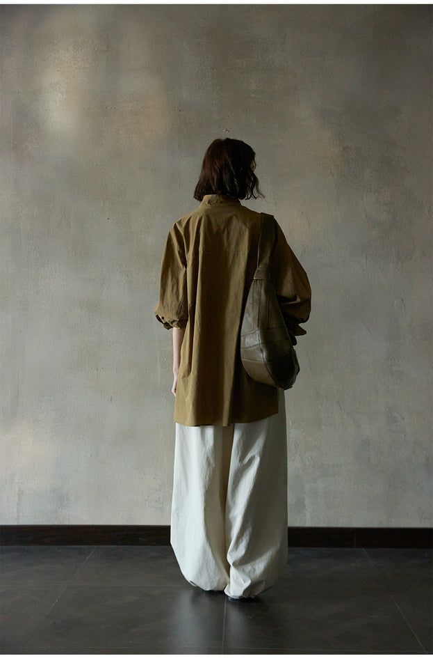Long-Staple Cotton, Light And Simple, Comfortable For Commuting Women Blouse